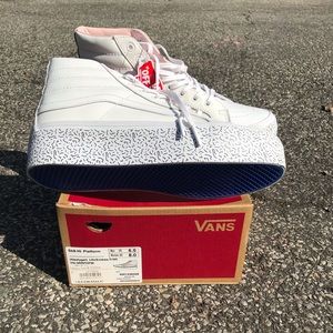 Sk8-Hi Platform (NastyGal) Leather Emboss/ White